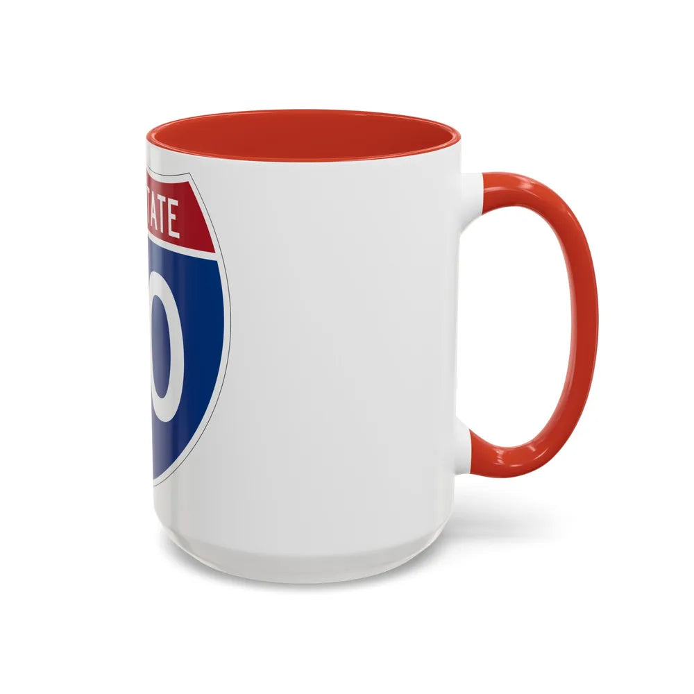 Interstate 20 (U.S. Highways) Accent Coffee Mug-Go Mug Yourself