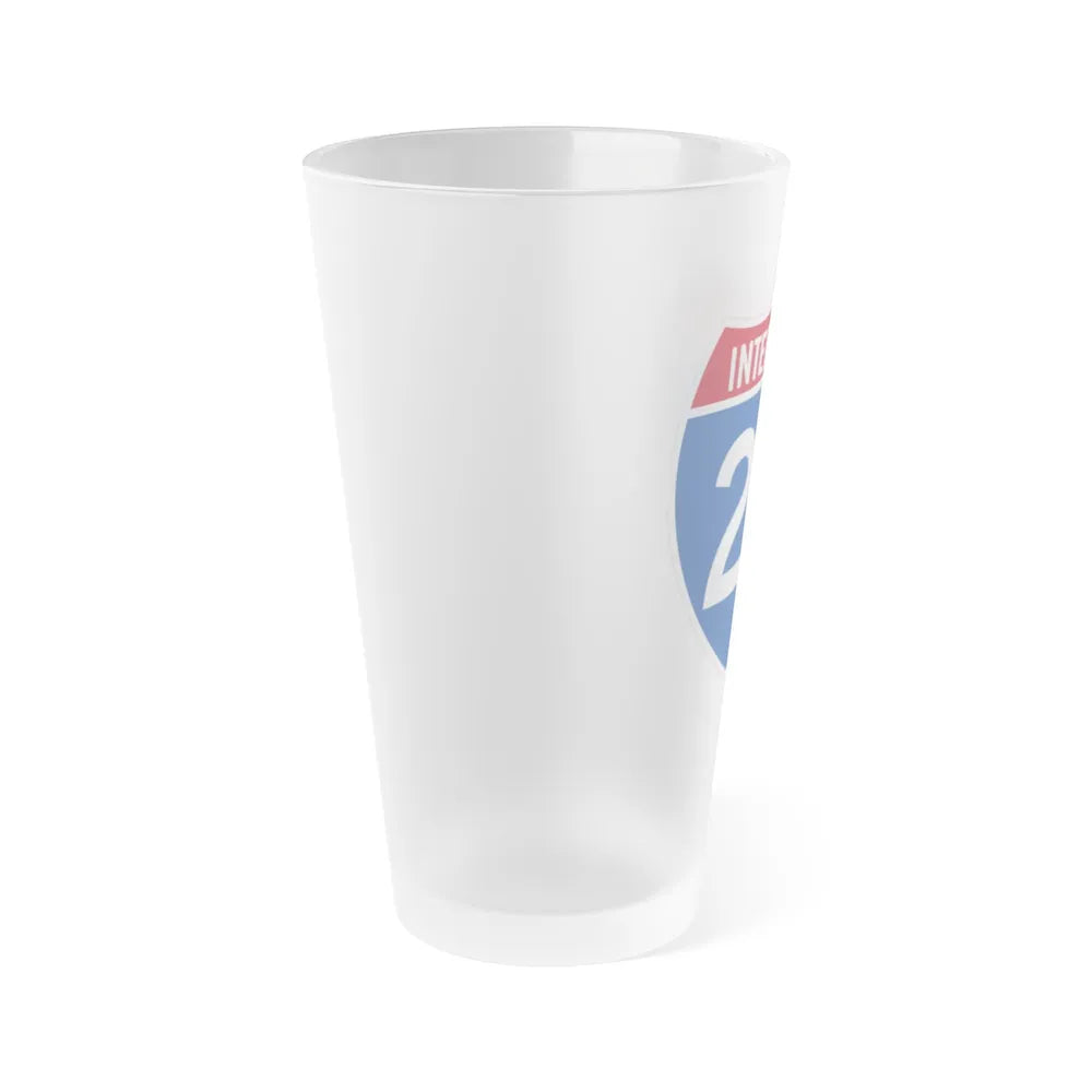 Interstate 20 (U.S. Highways) Frosted Pint Glass 16oz-Go Mug Yourself