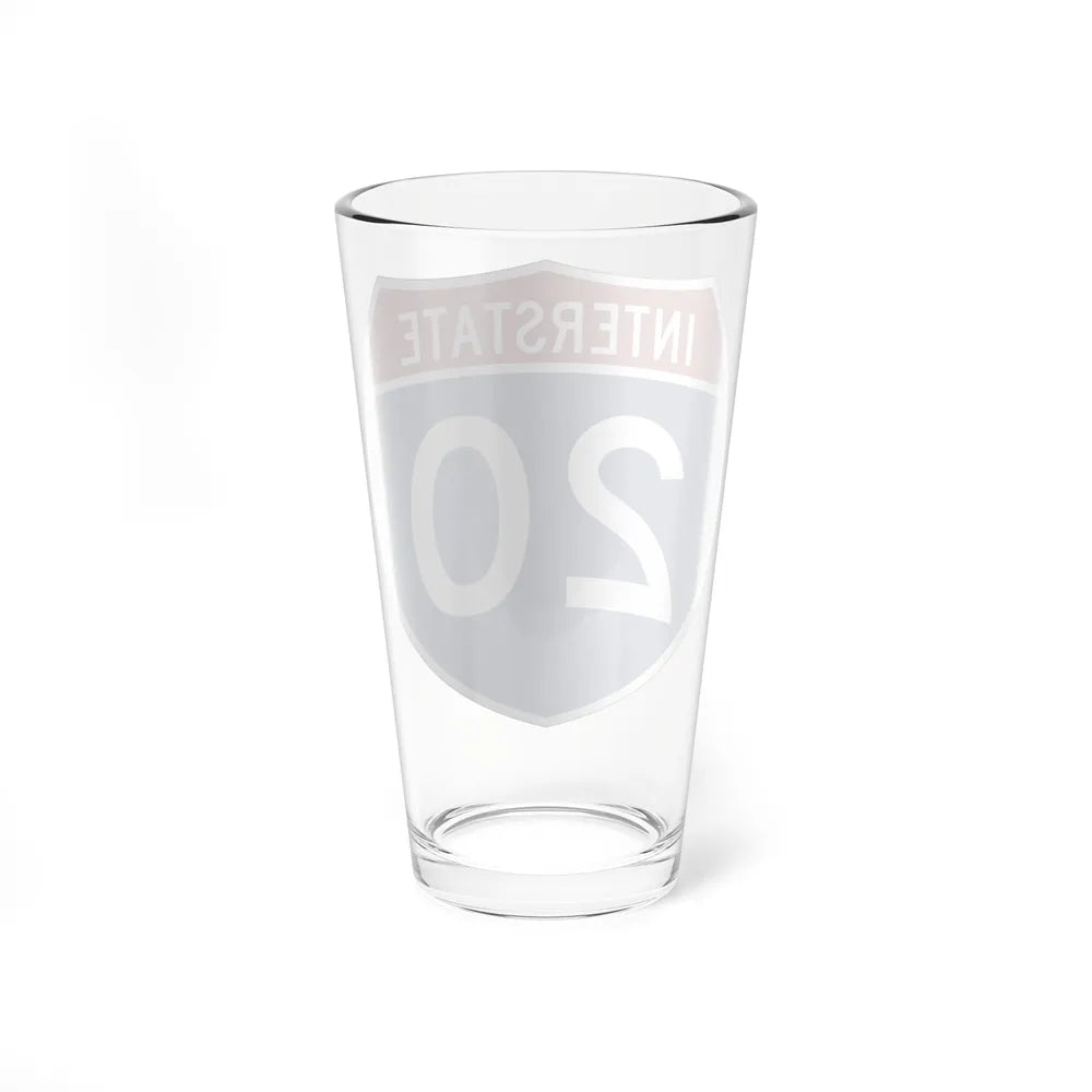 Interstate 20 (U.S. Highways) Pint Glass 16oz-Go Mug Yourself