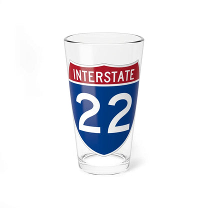 Interstate 22 (U.S. Highways) Pint Glass 16oz-16oz-Go Mug Yourself