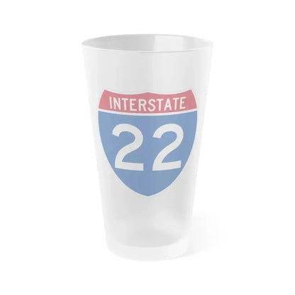 Interstate 22 (U.S. Highways) Frosted Pint Glass 16oz 16oz Frosted - Go Mug Yourself