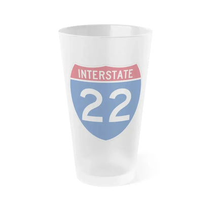 Interstate 22 (U.S. Highways) Frosted Pint Glass 16oz 16oz Frosted - Go Mug Yourself