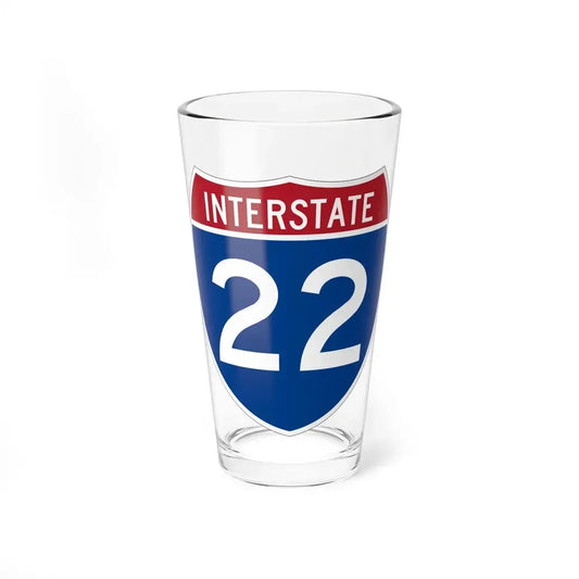 Interstate 22 (U.S. Highways) Pint Glass 16oz 16oz - Go Mug Yourself