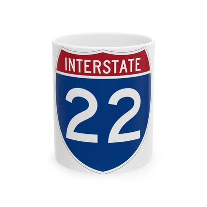 Interstate 22 (U.S. Highways) White Coffee Mug 11oz - Go Mug Yourself
