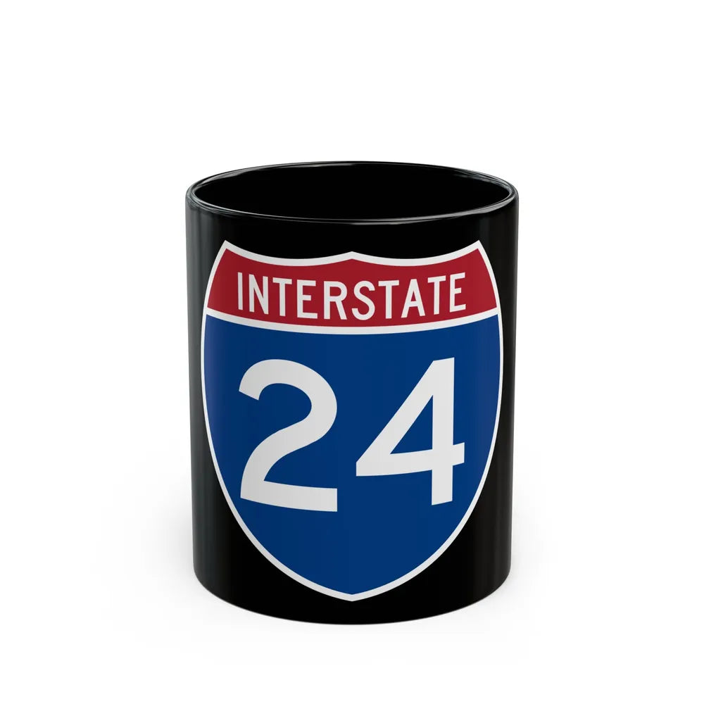 Interstate 24 (U.S. Highways) Black Coffee Mug-11oz-Go Mug Yourself