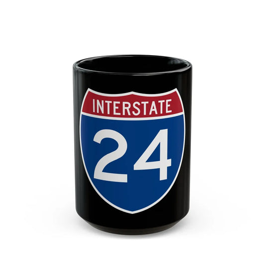 Interstate 24 (U.S. Highways) Black Coffee Mug-15oz-Go Mug Yourself