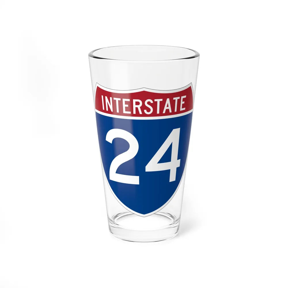 Interstate 24 (U.S. Highways) Pint Glass 16oz-16oz-Go Mug Yourself