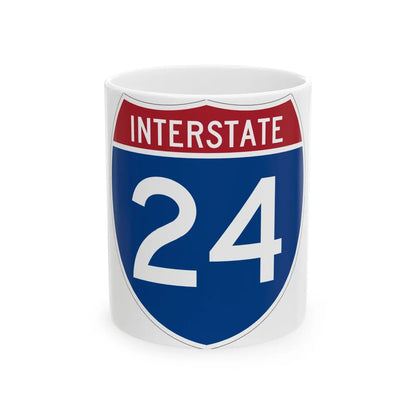 Interstate 24 (U.S. Highways) White Coffee Mug-11oz-Go Mug Yourself