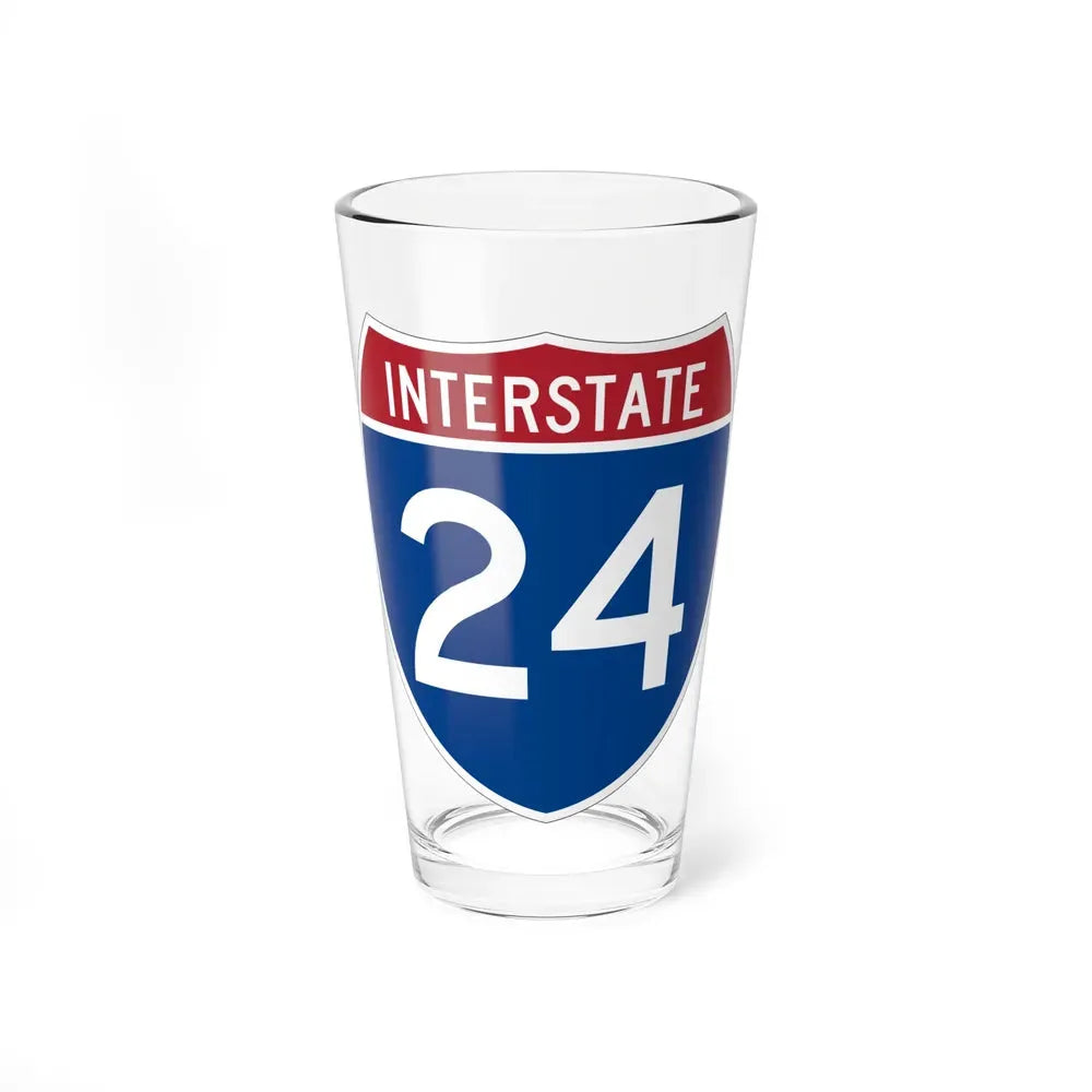 Interstate 24 (U.S. Highways) Pint Glass 16oz 16oz - Go Mug Yourself