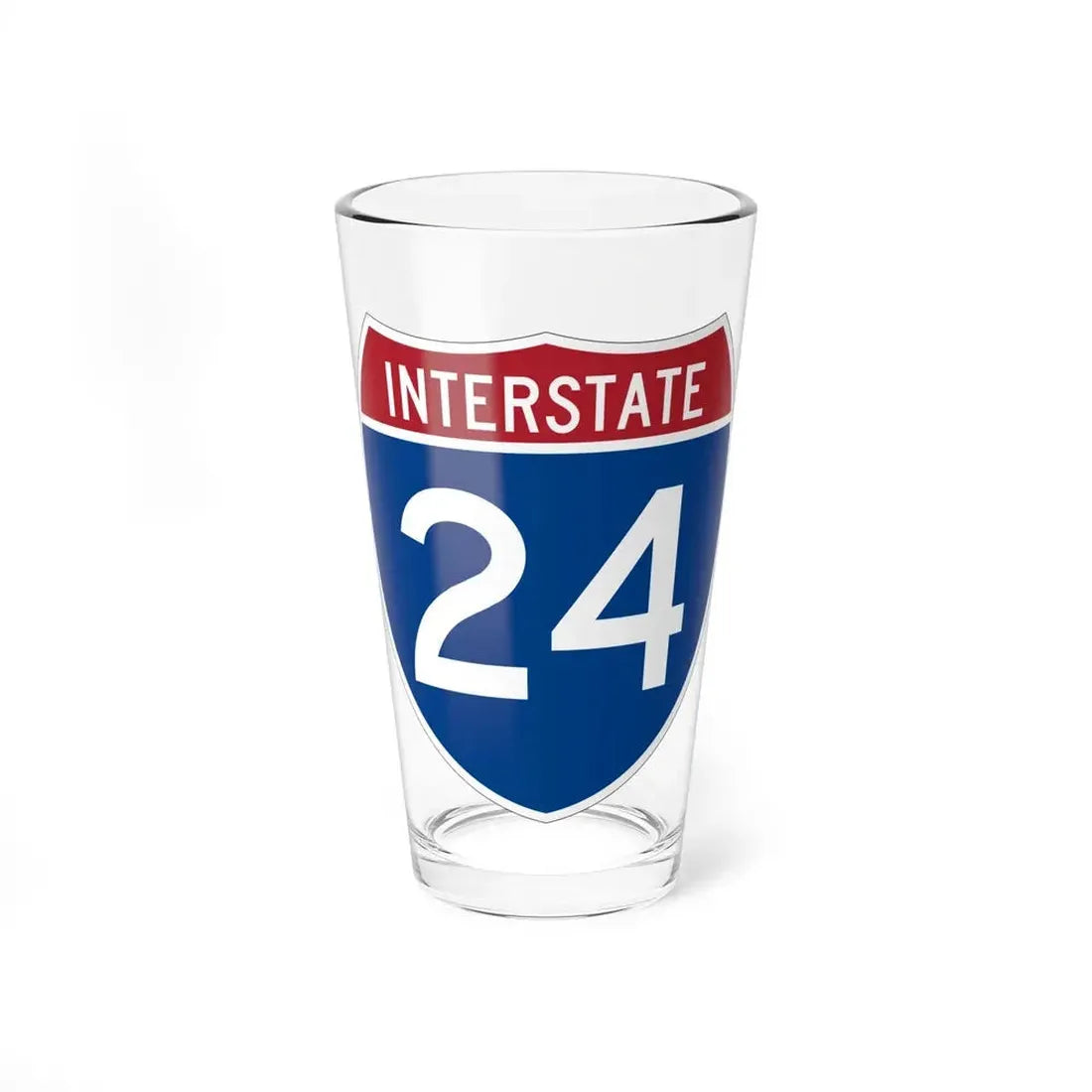 Interstate 24 (U.S. Highways) Pint Glass 16oz - Go Mug Yourself