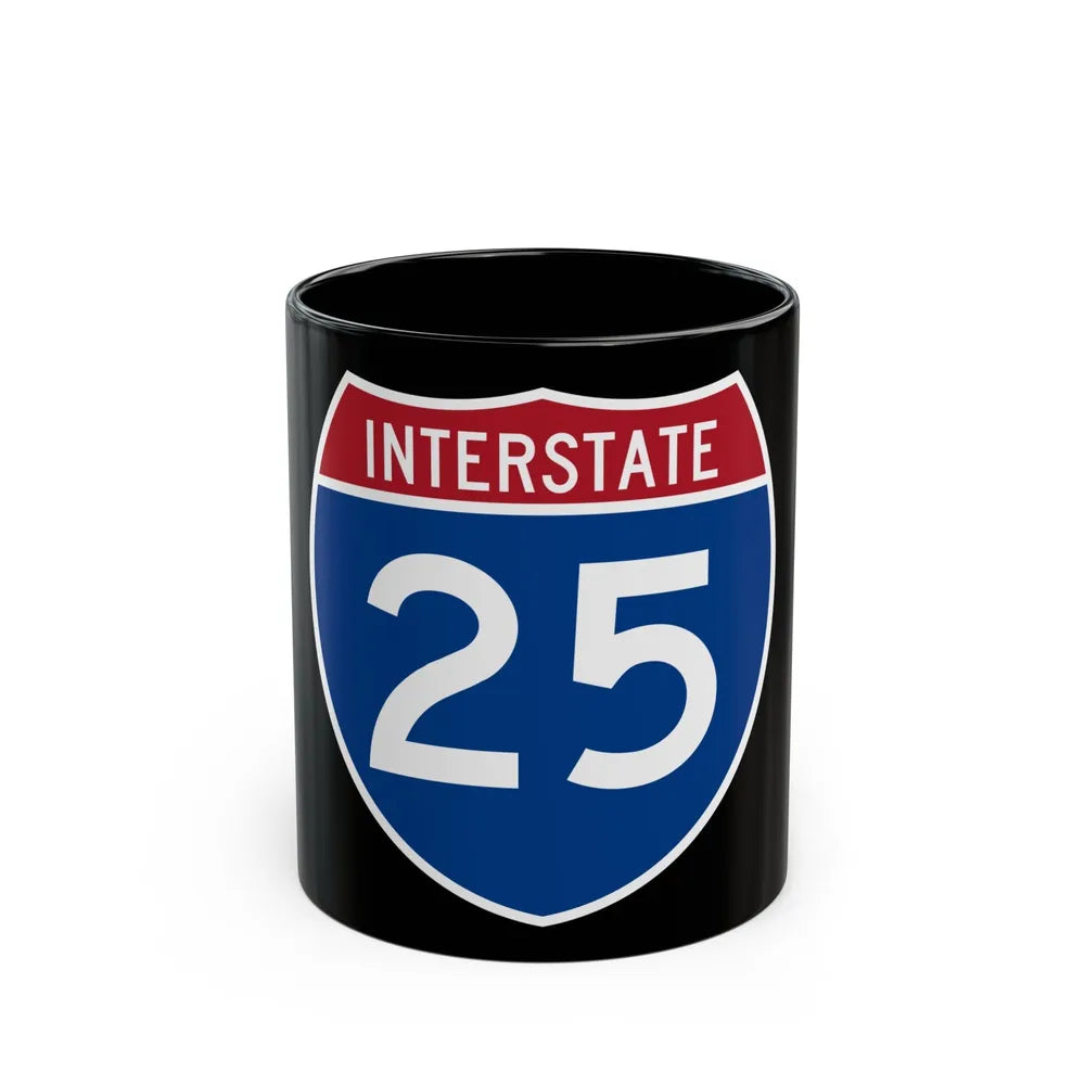 Interstate 25 (U.S. Highways) Black Coffee Mug-11oz-Go Mug Yourself