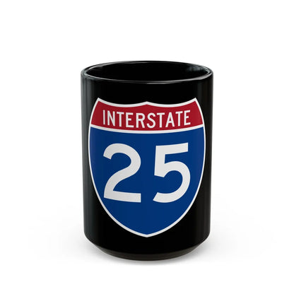 Interstate 25 (U.S. Highways) Black Coffee Mug-15oz-Go Mug Yourself