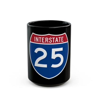 Interstate 25 (U.S. Highways) Black Coffee Mug 15oz - Go Mug Yourself