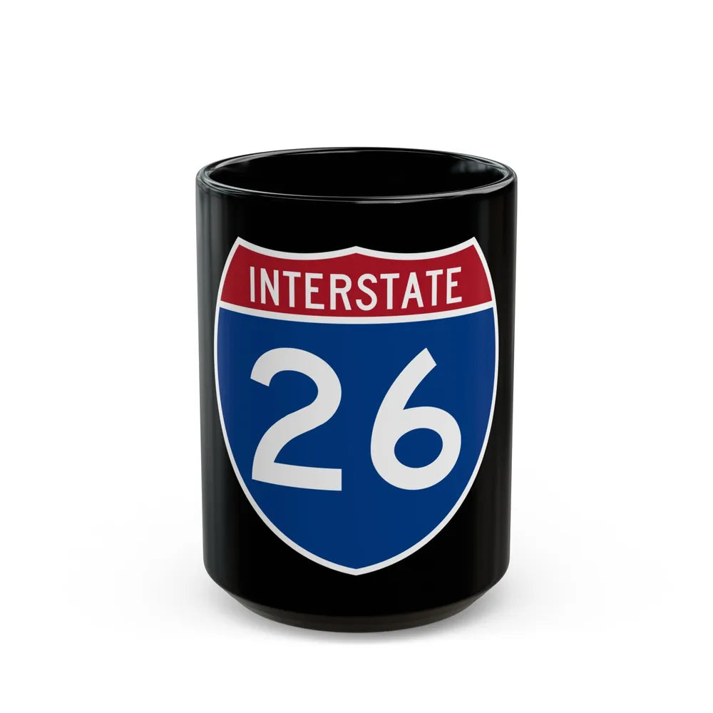 Interstate 26 (U.S. Highways) Black Coffee Mug-15oz-Go Mug Yourself