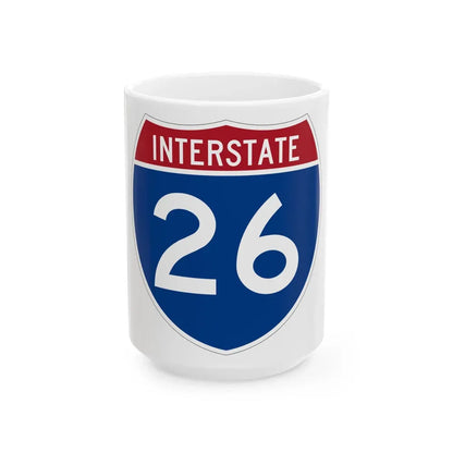 Interstate 26 (U.S. Highways) White Coffee Mug 15oz - Go Mug Yourself