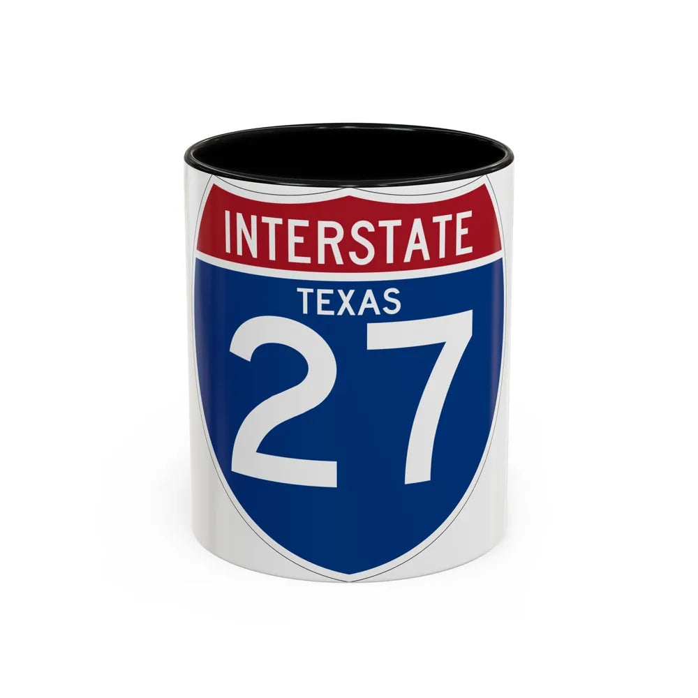 Interstate 27 (U.S. Highways) Accent Coffee Mug-11oz-Black-Go Mug Yourself