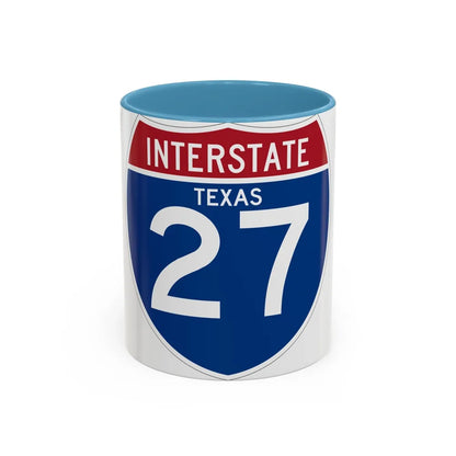 Interstate 27 (U.S. Highways) Accent Coffee Mug-11oz-Light Blue-Go Mug Yourself