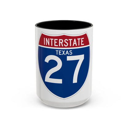 Interstate 27 (U.S. Highways) Accent Coffee Mug-15oz-Black-Go Mug Yourself