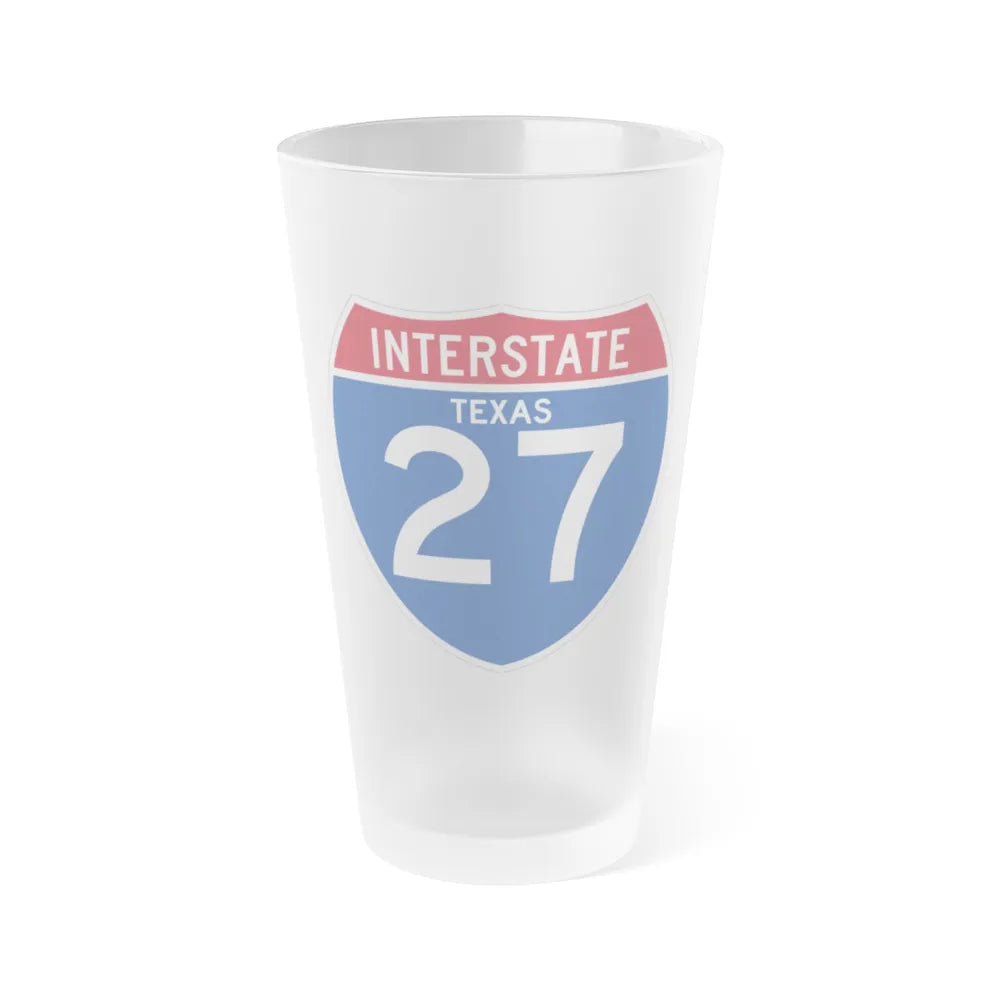 Interstate 27 (U.S. Highways) Frosted Pint Glass 16oz-16oz-Frosted-Go Mug Yourself