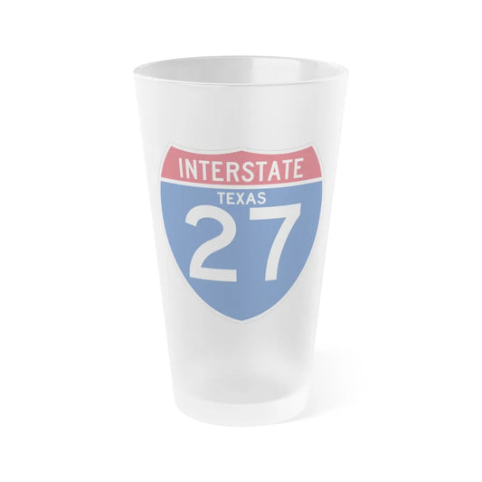 Interstate 27 (U.S. Highways) Frosted Pint Glass 16oz-16oz-Frosted-Go Mug Yourself