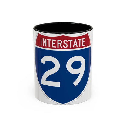 Interstate 29 (U.S. Highways) Accent Coffee Mug-11oz-Black-Go Mug Yourself