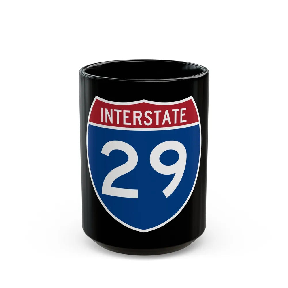 Interstate 29 (U.S. Highways) Black Coffee Mug-15oz-Go Mug Yourself