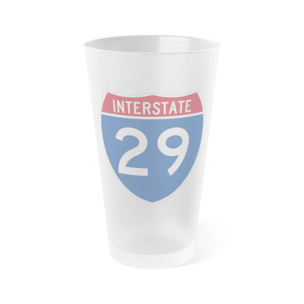 Interstate 29 (U.S. Highways) Frosted Pint Glass 16oz-16oz-Frosted-Go Mug Yourself