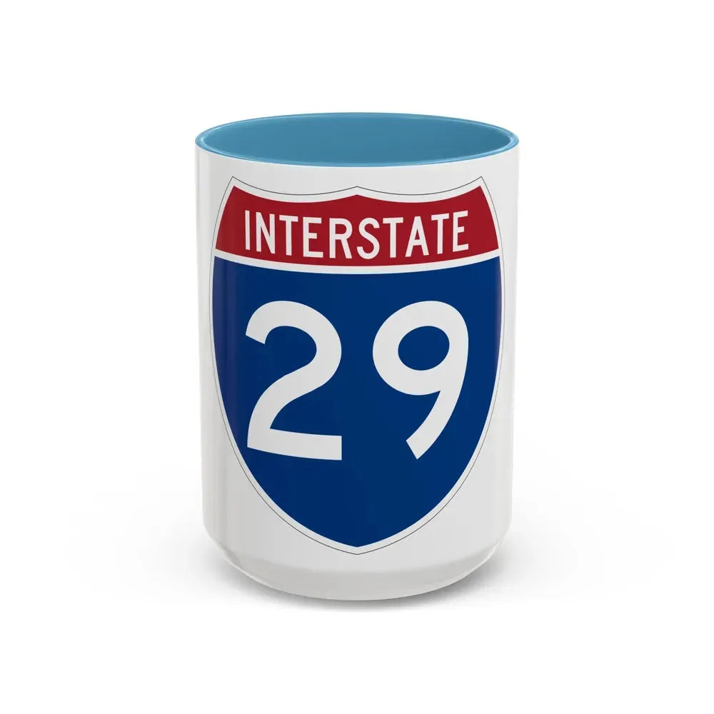 Interstate 29 (U.S. Highways) Accent Coffee Mug 15oz Light Blue - Go Mug Yourself