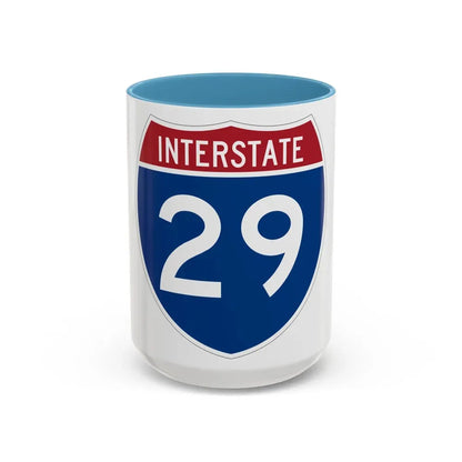 Interstate 29 (U.S. Highways) Accent Coffee Mug 15oz Light Blue - Go Mug Yourself