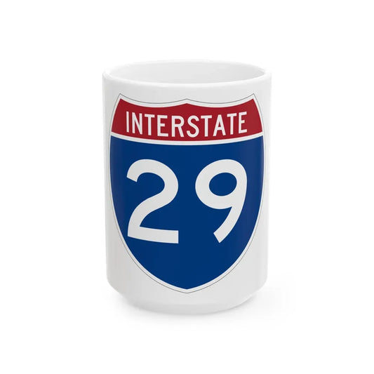 Interstate 29 (U.S. Highways) White Coffee Mug 15oz - Go Mug Yourself