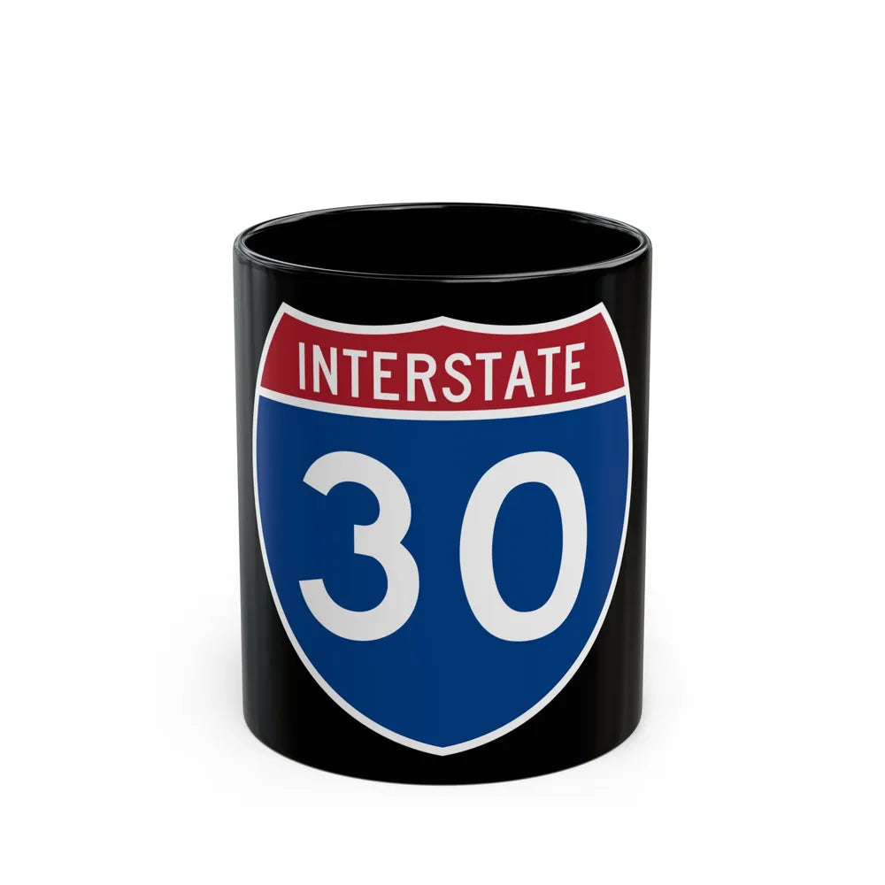 Interstate 30 (U.S. Highways) Black Coffee Mug-11oz-Go Mug Yourself