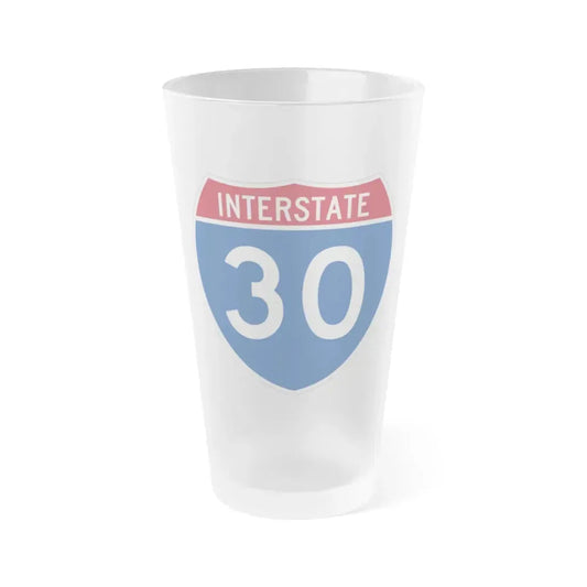 Interstate 30 (U.S. Highways) Frosted Pint Glass 16oz 16oz Frosted - Go Mug Yourself