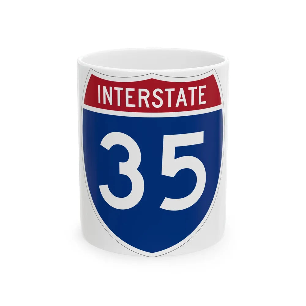 Interstate 35 (U.S. Highways) White Coffee Mug-11oz-Go Mug Yourself