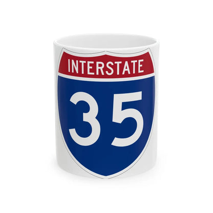 Interstate 35 (U.S. Highways) White Coffee Mug-11oz-Go Mug Yourself