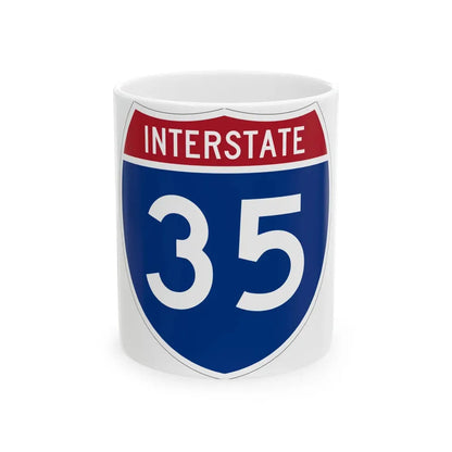 Interstate 35 (U.S. Highways) White Coffee Mug 11oz - Go Mug Yourself