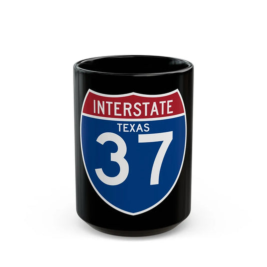 Interstate 37 (U.S. Highways) Black Coffee Mug-15oz-Go Mug Yourself