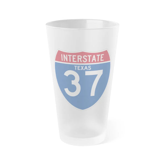 Interstate 37 (U.S. Highways) Frosted Pint Glass 16oz-16oz-Frosted-Go Mug Yourself