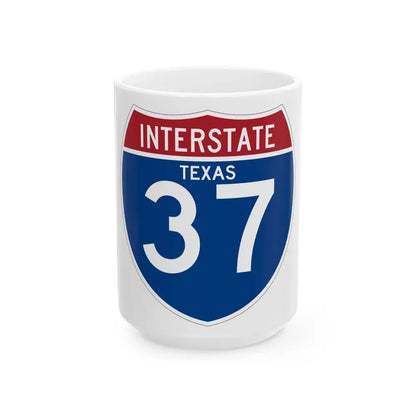 Interstate 37 (U.S. Highways) White Coffee Mug 15oz - Go Mug Yourself
