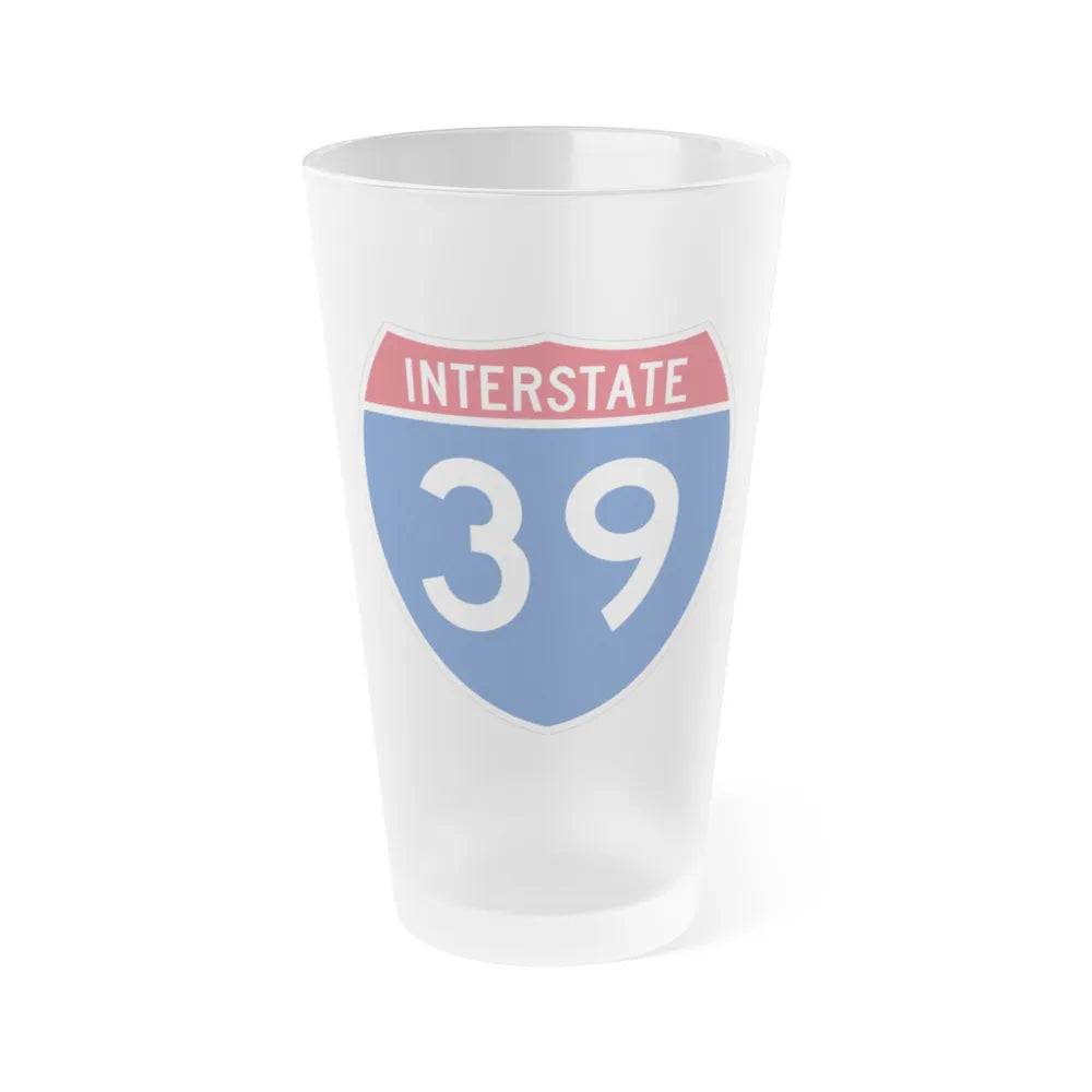 Interstate 39 (U.S. Highways) Frosted Pint Glass 16oz-16oz-Frosted-Go Mug Yourself