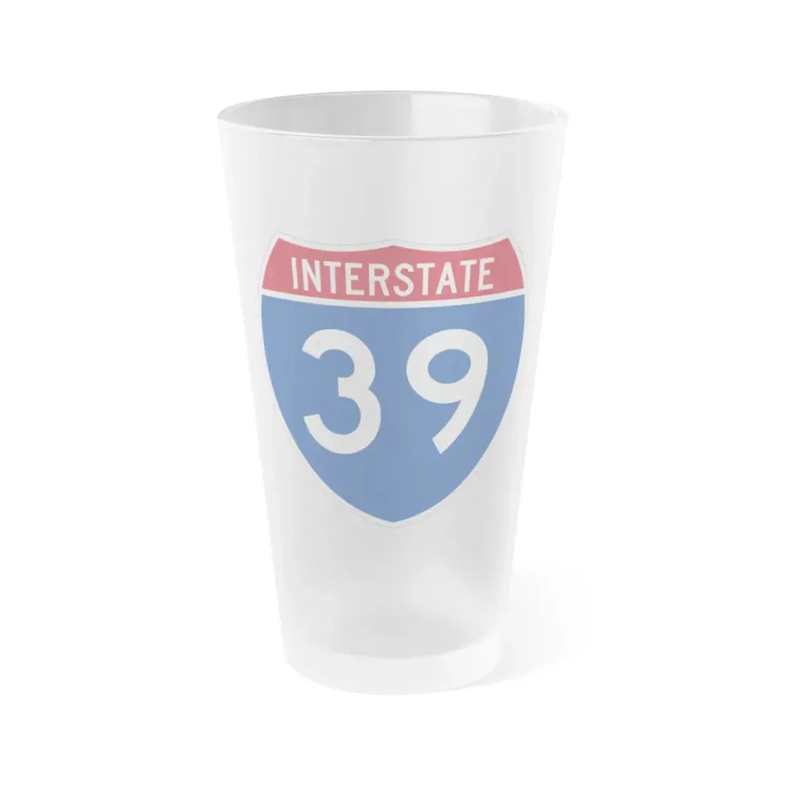 Interstate 39 (U.S. Highways) Frosted Pint Glass 16oz 16oz Frosted - Go Mug Yourself