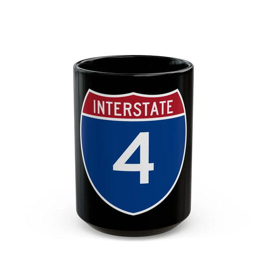 Interstate 4 (U.S. Highways) Black Coffee Mug-15oz-Go Mug Yourself