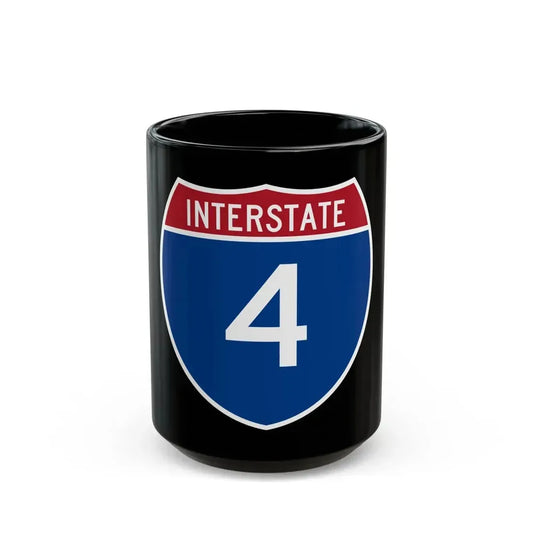 Interstate 4 (U.S. Highways) Black Coffee Mug 15oz - Go Mug Yourself