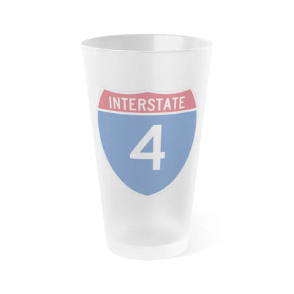 Interstate 4 (U.S. Highways) Frosted Pint Glass 16oz 16oz Frosted - Go Mug Yourself