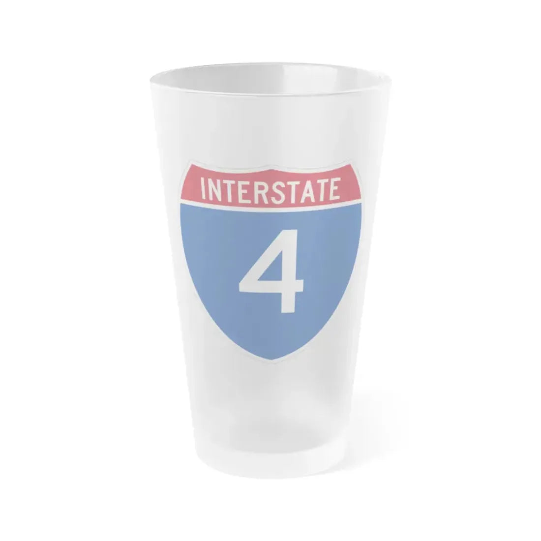 Interstate 4 (U.S. Highways) Frosted Pint Glass 16oz 16oz Frosted - Go Mug Yourself