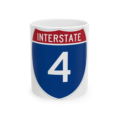 Interstate 4 (U.S. Highways) White Coffee Mug 11oz - Go Mug Yourself