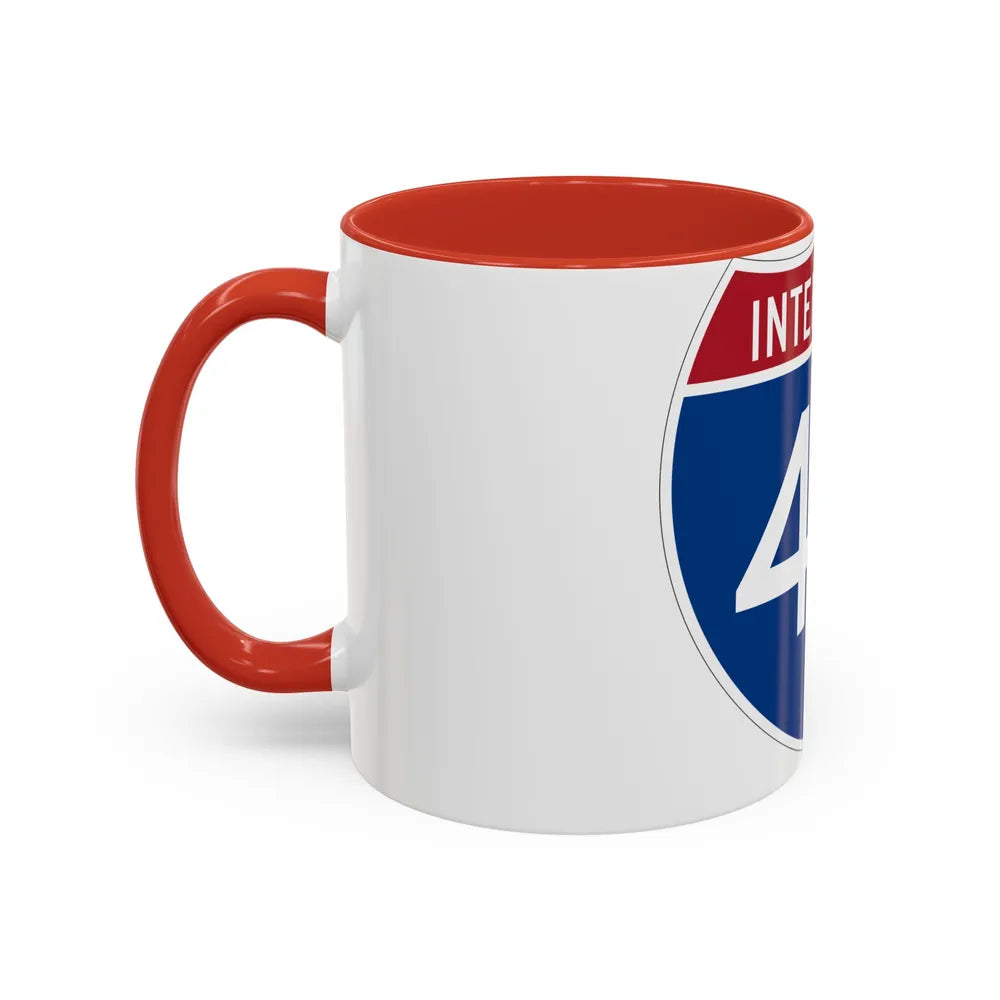 Interstate 40 (U.S. Highways) Accent Coffee Mug-Go Mug Yourself