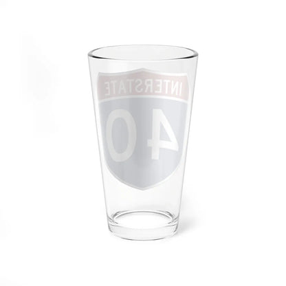 Interstate 40 (U.S. Highways) Pint Glass 16oz-Go Mug Yourself