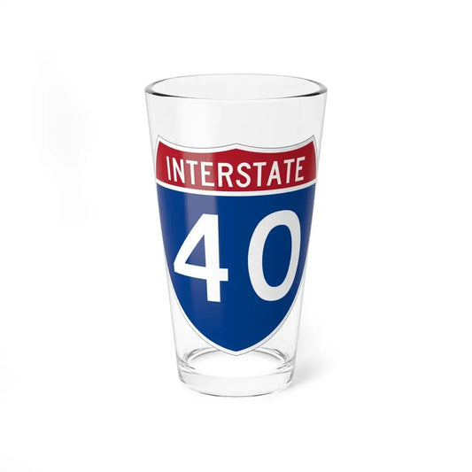 Interstate 40 (U.S. Highways) Pint Glass 16oz 16oz - Go Mug Yourself