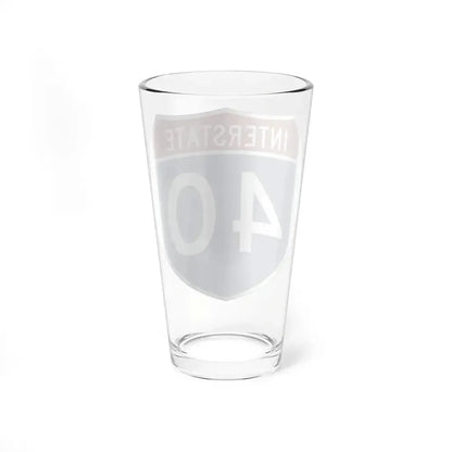 Interstate 40 (U.S. Highways) Pint Glass 16oz - Go Mug Yourself