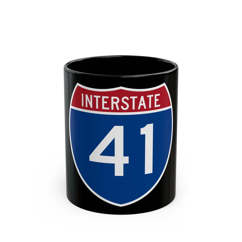 Interstate 41 (U.S. Highways) Black Coffee Mug-11oz-Go Mug Yourself